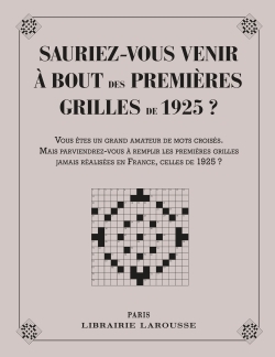 SAURIEZ-VOUS VENIR A BOUT DES 1ERES GRILLES DE 1925