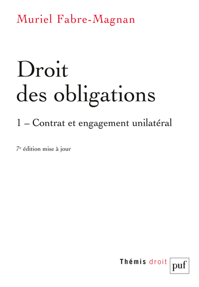 DROIT DES OBLIGATIONS. TOME 1