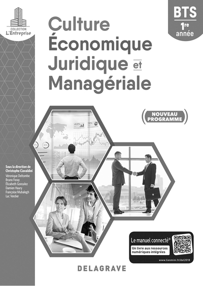 CULTURE ECONOMIQUE, JURIDIQUE ET MANAGERIALE 1RE ANNEE BTS (2018) - LIVRE P