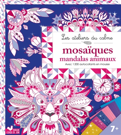 MOSAIQUES MANDALAS ANIMAUX - POCHETTE AVEC ACCESSOIRE
