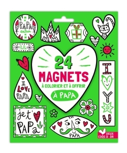 24 MAGNETS A COLORIER ET A OFFRIR A PAPA