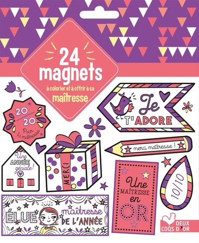 24 MAGNETS A COLORIER ET A OFFRIR A SA MAITRESSE