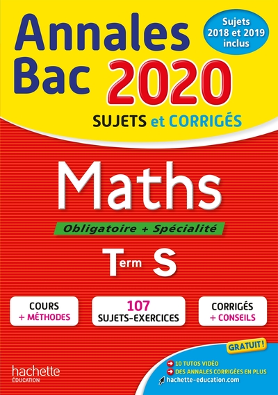 ANNALES BAC 2020 MATHS TERM S