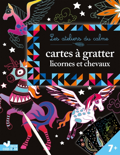 CARTES A GRATTER - LICORNES ET CHEVAUX