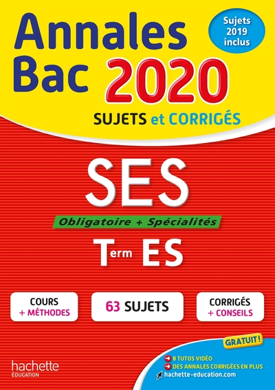 ANNALES BAC 2020 SES TERM ES
